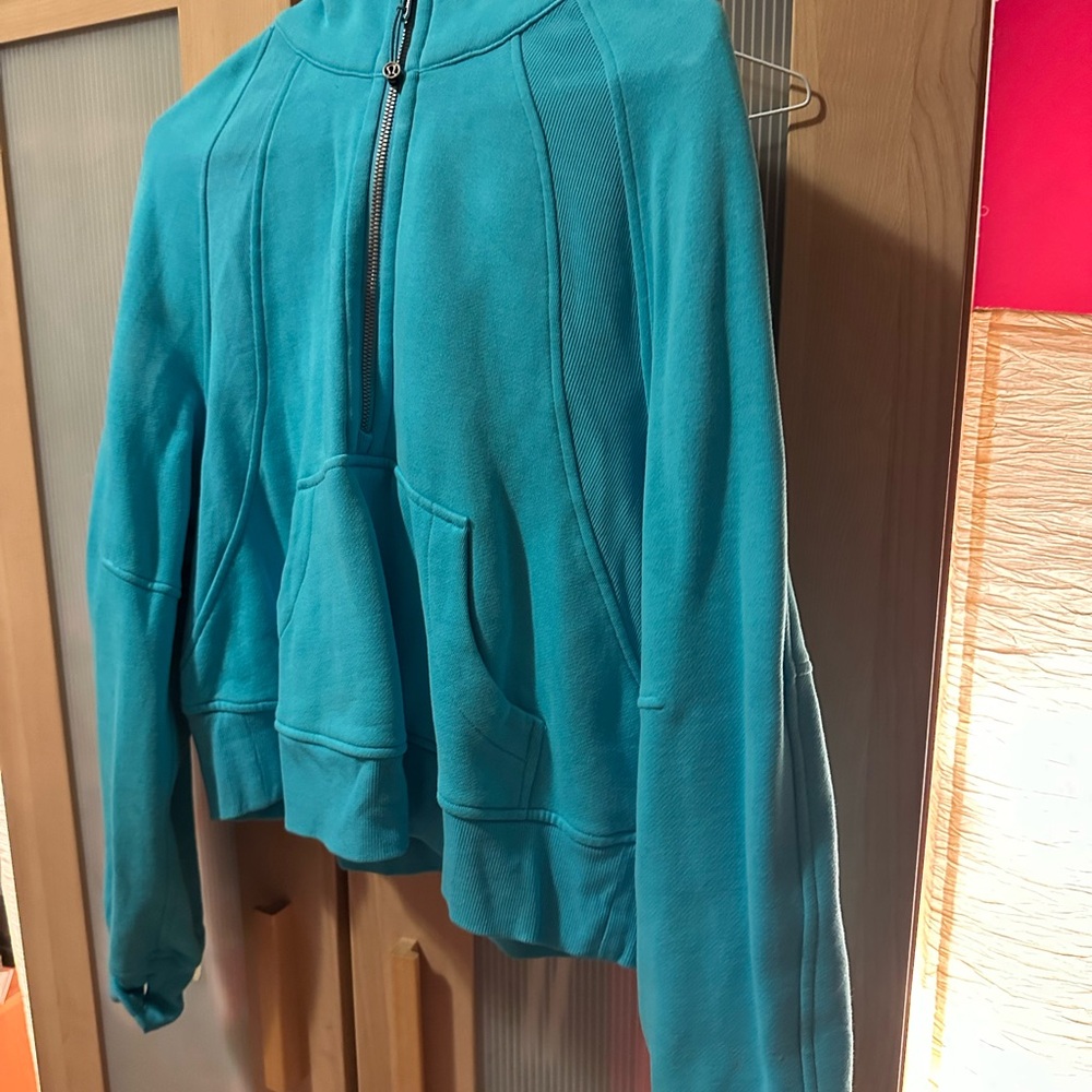lululemon athletica Blue Women's Scuba hoodie half zip